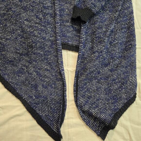 Eileen Fisher Linen Blend Open Front Cardigan Sweater Blue XS Lagenlook Travel - Picture 3 of 7